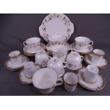 MINTON FORTUNE CHINA TEAWARE, a twenty one piece set and a small parcel of Noritake gilt decorated