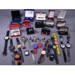 GENTLEMEN'S CUFFLINKS & MIXED WRIST WATCHES, a good quantity, many of the cufflink pairs boxed
