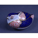 ROYAL CROWN DERBY 'Resting Bird', marked 'XL1X'