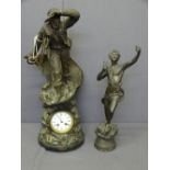 EIGHT DAY STRIKING MANTEL CLOCK entitled 'Rescue', the case in the form of a sailor on his boat