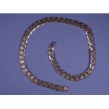 9CT GOLD STAMPED LARGE LINK GENTLEMAN'S NECKLACE, 60cms L, 158grms, stamped '375' with scales mark
