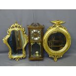 EAGLE TOP CLASSICAL STYLE CIRCULAR WALL MIRROR and one other together with a modern pendulum wall