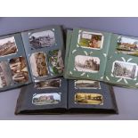 VINTAGE POSTCARDS COLLECTION, three albums, four hundred and fifty plus postcards, mainly if not all