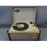 PHILLIPS DISC JOCKEY JUNIOR RECORD PLAYER, 19 x 35 x 25cms, NG5051, 1960s