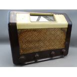 EKCO VINTAGE RADIO TYPE A44, 38cms H, 1940's