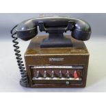 DICTOGRAPH EARLY TELEPHONE SYSTEM, 12cms H