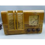 FERGUSON MODEL 909U VINTAGE WOODEN CASED VALVE RADIO, circa 1937