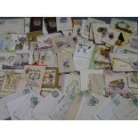 VINTAGE CELEBRATION/CHRISTMAS CARDS, a collection of one hundred and twenty plus early 1900 cards