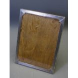 BRIGHT CUT SILVER PICTURE FRAME with shaped corners, Birmingham 1926, 19.5 x 14cms picture size