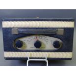 ROBERTS 'JUNIOR' VINTAGE PORTABLE RADIO (J.10994), 15cms H, blue case