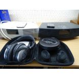 TWO BOSE WAVE RADIOS, a PM-1 compact disc player and a pair of Quiet Comfort II headphones E/T