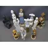 CHINA & PORCELAIN FIGURINES, a selection by M J Hummel, Lladro, Royal Worcester and others