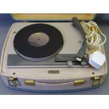 FIDELITY MONARCH PICNIC RECORD PLAYER, 15 x 29 x 37cms