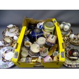 ROYAL ALBERT GILT & COBALT DECORATED TEAWARE, Victorian and later decorative tableware and