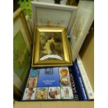 ANTIQUE COLLECTOR'S BOOKS, Victorian crystoleum and a selection of framed prints