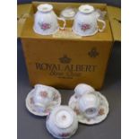 ROYAL ALBERT 'TRANQUILITY' twenty one piece bone china tea service comprising six cups, saucers