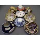 CIRCA 1820 & LATER CABINET CUPS & SAUCERS, a collection