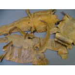 CIRCA 1900 REPTILE SKINS, a mixed lot