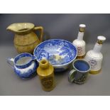 SPODE ITALIAN JUG & BOWL, Wade Bell commemoratives, Ruthin Soda Water Company bottle ETC