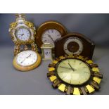 VINTAGE & LATER MANTEL & WALL CLOCKS, a quantity