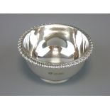CIRCULAR SILVER BOWL, London 1936, maker 'Goldsmiths & Silversmiths Company', with raised foot and