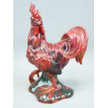 ROYAL DOULTON FLAMBE - Archives Burslem Artware Model of a Cockerel BA61, Limited Edition 36/250,