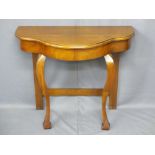 VINTAGE MAHOGANY SHAPED TOP CONSOLE TABLE, 76cms H, 90cms W, 45cms D