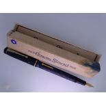 CONWAY STEWART - Vintage (1940s-50s) Blue Marble Conway Stewart No.759 fountain pen with gold trim