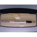 CROSS - Modern Medallist Chrome Cross Century ii fountain pen with gold trim and Cross B nib. In