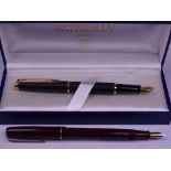 WATERMAN - Modern (2001 -2011) Matte Black Waterman Hémisphère Mk 1 fountain pen with gold trim