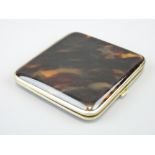 ART DECO SILVER GILT & TORTOISE SHELL CIGARETTE CASE, Birmingham 1926, maker 'Percy James Finch',