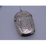 SILVER VESTA, oval bright cut, Birmingham 1901, 0.5ozs