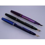 CONWAY STEWART - Vintage (1960s-early 70s) Blue Conway Stewart 570 Dinkie Lumina fountain pen,