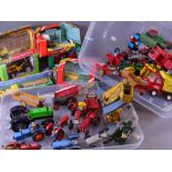 DINKY, CORGI, LESNEY & OTHER FARMYARD VEHICLES & EQUIPMENT, some in original packaging