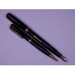 WATERMAN - Vintage (1940s-50s) Black Waterman W3 fountain pen and mechanical pencil set with gold