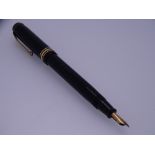 CONWAY STEWART - Vintage (1950s - 60s) Black Conway Stewart No. 36 fountain pen with gold trim and