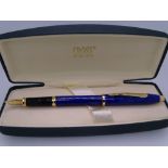 CROSS - Modern Blue Lacquer with Navy Swirls Cross Century ii fountain pen with 23ct gold plated