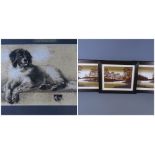 SET OF THREE SEPIA STYLE PRINTS - river/lake scenes, unattributed, 20 x 25cms and AFTER EDWIN