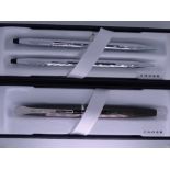 CROSS - Modern Chrome Lustre Classic Century Cross Ensemble Pen and Pencil Set. In original box. NOS