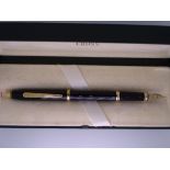 CROSS - Modern Black Lacquer Cross Century ii fountain pen with gold trim and Cross M nib. In