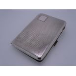 A LADY'S CIGARETTE CASE, engine turned, by John Rose, Birmingham 1927, 2.5ozs