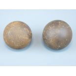 TWO EARLY CANNON BALLS