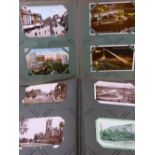 VINTAGE POSTCARD COLLECTION IN TWO ALBUMS containing 450 plus cards to include interesting