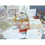 STAMPS & POSTAL ENVELOPE COLLECTION along with a quantity of post and other cards, mainly Russian,