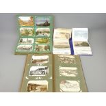 VINTAGE POSTCARD COLLECTION - 550 plus cards within three albums, British and overseas including