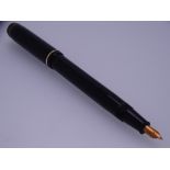 CONWAY STEWART - Vintage (late 1930s) Black Conway Stewart No. 286 fountain pen with gold trim and