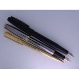 SHEAFFER - 2000s (but now discontinued) Fluted 22ct Gold Plated Sheaffer Agio ballpoint pen with