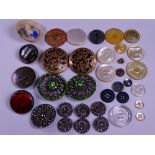 LIBERTY & CO WITH OTHER VINTAGE BUTTONS to include a silver and enamel pair, Birmingham 1904,