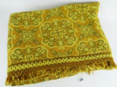 VINTAGE YELLOW & ORANGE WOVEN BLANKET