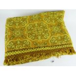 VINTAGE YELLOW & ORANGE WOVEN BLANKET